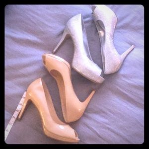 Cole Haan & Nine West Peep Toes. Size 10